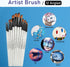 Falling in Art Paint Brushes Set, 12 PCS Nylon Professional Angled Paint Brushes for Watercolor, Oil Painting, Acrylic, Face Body Nail Art, Crafts...