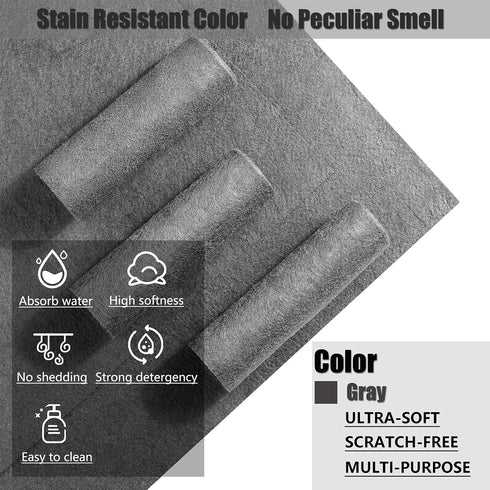 KTT Thickened Magic Cleaning Cloth,Reusable Microfiber Cleaning Cloth.Lint Free Cloth for Home,Window,Mirror Glass and Cars.(12" x 16",5 Pack)...