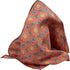 Elegant Red Gold Cathedral Print Silk Handkerchief Rich Arabesque Design – 100% Silk - Large 16” Square...