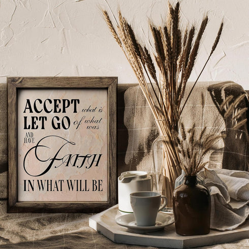 Posterizer 1 pcs-faith quote-accepting what it is-Religious Posters-Motivational & Inspirational Art-Gifts for Christians - Gift for Daughter, Son...