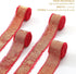 Pretty Jolly Shimmery Red Chiffon Ribbon for Gift Wrapping Handmade Frayed Fringe Silk Ribbon for Flower Bouquet Total 20 Yards 1 1/2 Inch Ribbons...