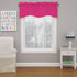 ECLIPSE Kendall Modern Scalloped Valance Rod Pocket Window Curtain for Kitchen or Bathroom , Raspberry, 42" x 18"...