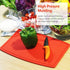 Thick Silicone Cutting Board 12.6'' x 9.1'' Juice Grooves Easy Grip Handle Dishwasher Safe-Red...