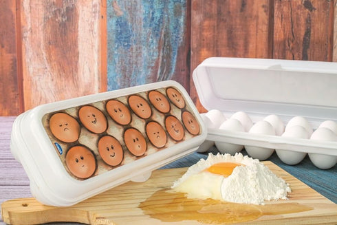 Plasutil Microwavable Nonstick Omelet Maker Bundle with Egg Container Holders for Refrigerator and Spatula, Quick & Easy Breakfast | Dishwasher Sa...