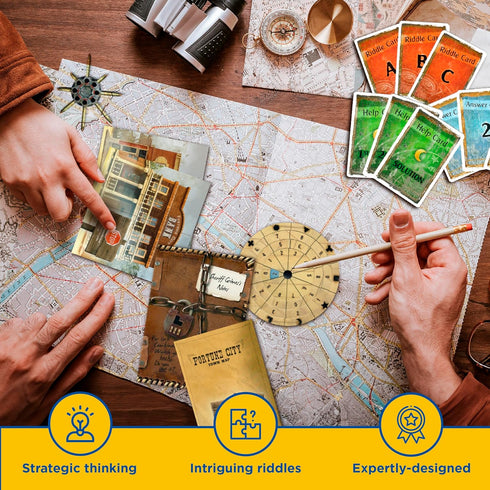 Exit: Kidnapped in Fortune City| Exit: The Game - A Kosmos Game | Family-Friendly, Card-Based at-Home Escape Room Experience for 1 to 4 Players, A...