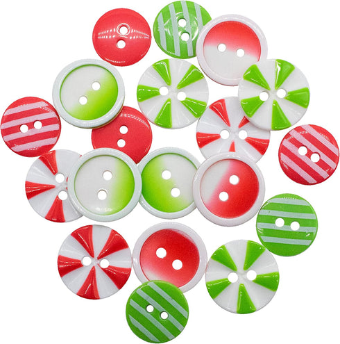 Buttons Galore 60+ Christmas Buttons for Craft Sewing Scrapbooking DIY Projects - 6 Different Button Packs...