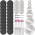 53pcs Cutting Wheel Set for Rotary Tool, GOXAWEE 1/8’’ Shank 545 Diamond Cutting Wheel, Mini HSS Cut Off Saw Blades, Resin Cutting Discs with Mand...