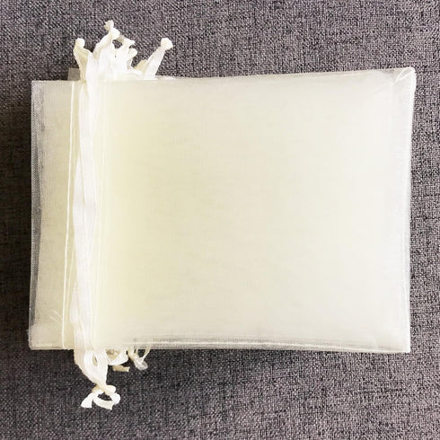 ATCG 100pcs 3x4 Inches Drawstring Organza Pouches Wedding Party Jewelry Favor Bags (IVORY)...