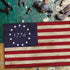 1776 13 Stars Betsy Ross Stencil Template - Reusable Memorial Day Stencil of American Flag Pattern Stencil for President's Day Decorations Paintin...