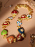 Colorful Byzantine Medieval Renaissance Bold Gold Plated Chunky Costume Statement Heart Pendant Choker Necklace Cool Jewelry Necklaces Coolest Gif...