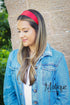 Motique Accessories Red 2 Inch Wide Satin Hard Headband with No Teeth...