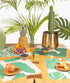 modern-twist 14 x 16 Silicone Placemat, BPA, PVC-Free Table Mat, Dishwasher Safe, Conservatory Print in Tiger Aloe, Pack of 1...