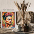 Posterizer 1 pcs- Frida Kahlo inspied art in oil painting theme-Famous Figures Art Collection-Floral Botanical Art- Living Room Bedroom Decor- unf...