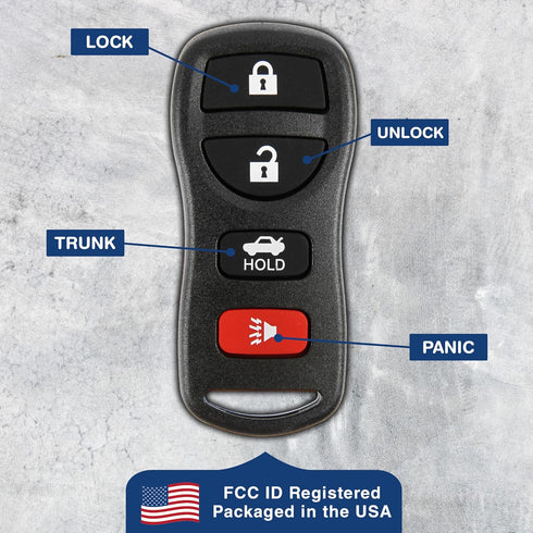 KeylessOption Key Fob for 2002 2003 2004 2005 2006 2007 2008 2009 2010 2011 2012 2013 2014 2015 2016 2017 Nissan Altima Maxima Sentra Infiniti Rem...
