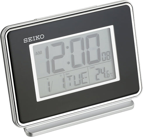 SEIKO Hudson Everything Bedroom Digital Alarm Clock, Black...