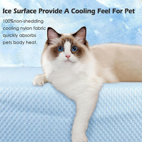 Dog Cooling Mat - Self Cooling Pad Breathable for Dogs Cats Washable Pet Cooling Mat for Indoor Outdoor Pets with Non-Slip&Foldable 22“X28”...