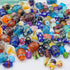Fun-Weevz 50 PCS Assorted Glass Beads for Jewelry Making Adults, Large and Small Bulk Glass Beads for Crafts, Craft Lampwork Murano Bead Mix for B...