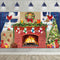 6x4 feet Christmas Fireplace Theme Backdrop Christmas Brick Wall Theme Decoration Extra Large Fabric Red Brick Wall Backdrop for Photo Baby Shower...
