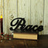 CVHOMEDECO. Matt Black Wooden Words Sign Free Standing Peace Desk/Table/Shelf/Home Wall/Office Decoration Art, 11 x 4-1/4 x 1 Inch...