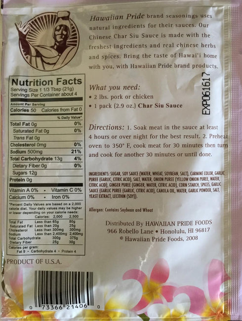 Hawaiian Pride Char Siu Sauce (pkg)...