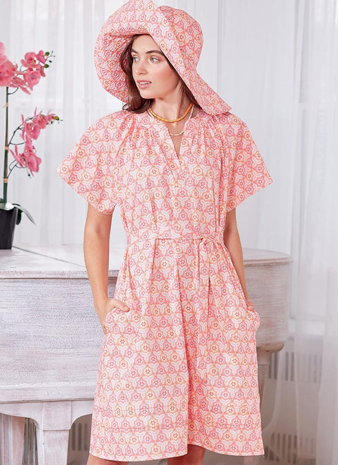 McCall's Misses' Raglan Sleeve Dress Sewing Pattern Kit, Code M8212, Sizes XS-S-M, Multicolor...