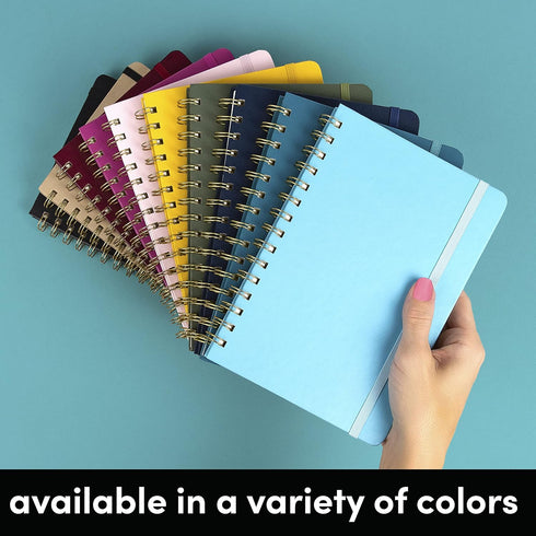 PAPERAGE Lined Spiral Journal Notebook, (Olive Green), 160 Pages, Medium 5.5 inches x 8 inches - 100 GSM Thick Paper, Hardcover, Double-Wire Spira...