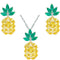 Uloveido Cute Pineapple Jewelry Set CZ Stone Fruit Necklace and Earrings PT001...