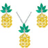 Uloveido Cute Pineapple Jewelry Set CZ Stone Fruit Necklace and Earrings PT001...