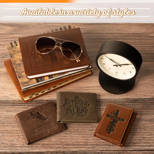 Christian Art Gifts Genuine Leather Wallet for Men RIFD Blocking Multi-purpose Slots Single-section Billfold Card Holders Quality Classic Brown Le...