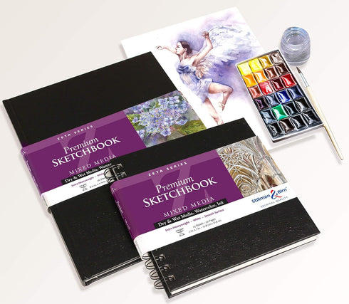 Stillman & Birn Zeta Series Wirebound Sketchbook, 7" x 7", 270 GSM (Extra Heavyweight), White Paper, Smooth Surface...