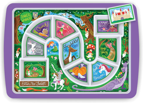 Genuine Fred DINNER WINNER, Enchanted Forest Kid's Dinner Tray - Award Winning - Picky Eater Solutions for Kids and Toddlers - Fun Mealtime - Divi...