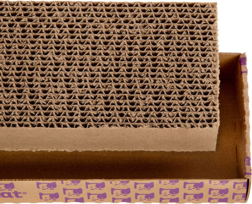SmartyKat Super Scratcher Corrugated Cat Scratcher, Catnip Infusion Technology - Brown, Single Wide...