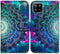 Case for Galaxy A42 5G, Mandala Flower Space Leather Flip Phone Case Wallet Cover with Card Slot Holder Kickstand for Samsung Galaxy A42 5G 2021...