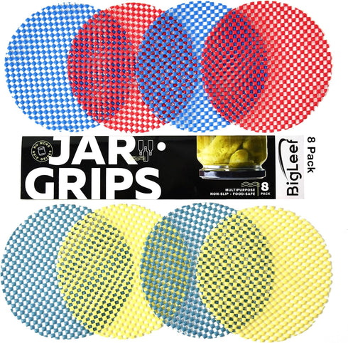 Jar Opener Gripper Pad, Jar Grippers For Opening Jars For Opening Bottles, Cans Lids, 8 Multi Purpose Manual Silicone Grip Pads, 5.5" Round By Big...