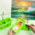 MyLifeUNIT Paint Brush Cleaner, Paint Brush Holder and Organizers with Palette for Acrylic, Watercolor, and Water-Based Paints (Lawn Green)...