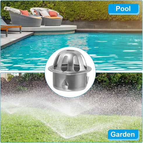 PATIKIL Dome Gutter Guard Filter, 2 Pack 304 Stainless Steel Downspout Strainer, Anti-Blocking Outdoor Gutter Cleaning Tool for Stops Leaves Debri...