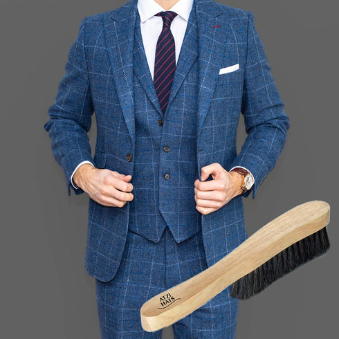 Fedora Hat Brush Lint Remover Duster Brushes for Felt Hats 100% Horse Hair (Black) Wood Brush...