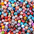 Hicarer 500 Pcs 8 mm Beads Bulk Acrylic Craft Beads for Jewelry Making Small Ink Pattern Crafts for Bracelet and Necklaces Women Supplies, Multico...