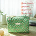 Makeup Bag, Quilted Cosmetic Bag, Cute Flora Makeup Bag, Large Aesthetic Travel Organizer for Travel Essentials, Diapers, Electric Accessories and...