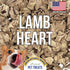 Freeze Dried Lamb Heart Dog Treats Made in USA. All Natural Freeze-Dried Raw Snacks for Dogs and Cats. Single Ingredient. High Protein. Heart Heal...