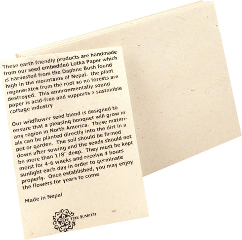 Handmade Seeded Plantable Paper Envelopes 10 Count A6 4.75 x 6.5 inches...