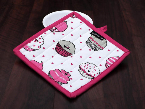 AMOUR INFINI Pot Holders and Oven Mitt Heat Resistant Non Slip Reusable Set of 1 Oven Mitt and 1 Pot Holder Oven Gloves Pot Holder for Cooking...