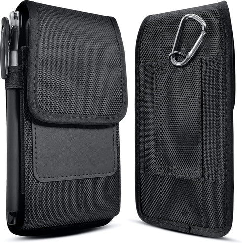 Cell Phone Pouch Belt Holster Case for iPhone 15, 15 Pro 14, 14 Pro 13 Pro, 13 12 Pro Xs X 11 XR Samsung Galaxy S24 S23 S22 S21 S20 S10 S9, ID Car...