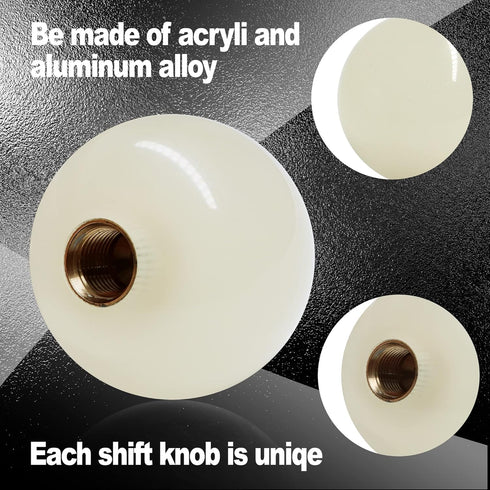 HiSport Luminous Shifter Knob Glow Light Round Ball Shift Knob Universal 5 6 Speed with 3 Adapters for Manual Car M 8 * 1.25, M 10 * 1.25, M 10 * ...