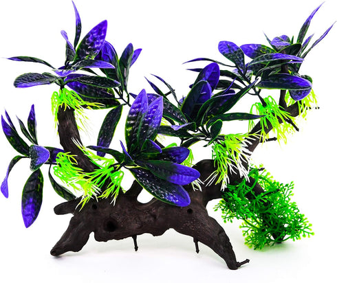 AQUA KT Aquarium Landscape Simulation Artificial Plant Purple, Plastic Plant for Fish Tank Decoration, Aquatic Water Plant, Fish Bowl Ornament...