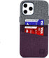 Dockem Wallet Case for iPhone 12 Pro Max: Built-in Metal Plate for Magnetic Mounting & 2 Credit Card Holders: 6.7" Luxe M2, Canvas Style Synthetic...