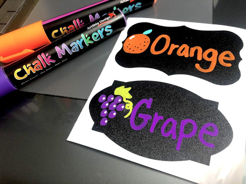 18 Classic Neon Chalk Markers Double Pack of Both Fine and Reversible Medium Tip Liquid Chalk Pens Wet Erasable - Menu Boards, Glass, Windows, Whi...