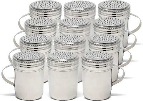 Winware Stainless Steel Dredges 10-Ounce with Handle, Set of 12...