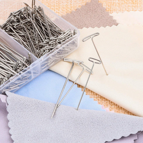Blulu 150 Pieces Steel T-pins for Blocking Knitting, Modelling and Crafts(2 Inch, 1-1/2 Inch)...