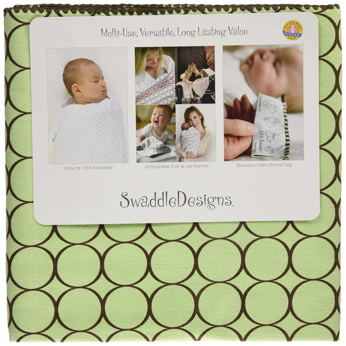 SwaddleDesigns Large Receiving Blanket, Ultimate Swaddle for Baby Boys, Girls, Softest US Cotton Flannel, Best Shower Gift, MADE in USA, Brown Mod...